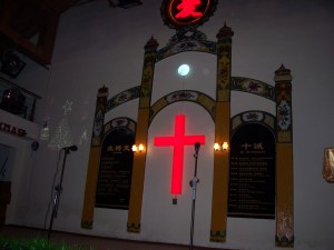 The Canadian missionaries made sure the sanctuary's ornamental designs were those of the Chinese.