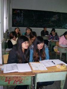 Students anxiously await the next symbol. Who will be the next "Merry Christmas!" winner?