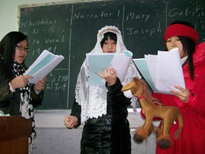 The third innkeeper: "Well, there is room in my stable. You can stay there."