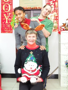 The Support your Local Reindeer pose