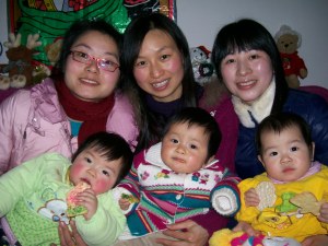 Our party was the perfect place for happy mothers show off their babies.