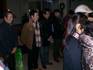 Closing off the evening in prayer