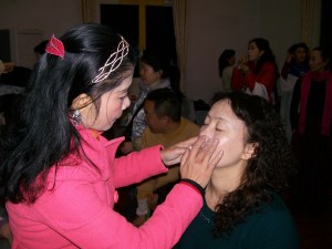 Chinese rarely, if ever, wear make-up but for the stage?  An absolute must!