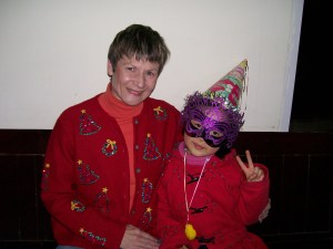 Me and little "Annie" Zhou in the balcony together, waiting for the choir's turn to perform.