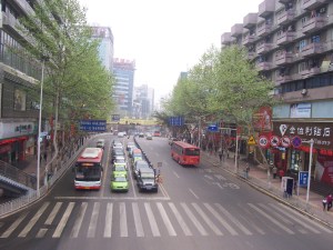 Most of the older district lanes and alleys run parallel to the main 6-lane downtown street.