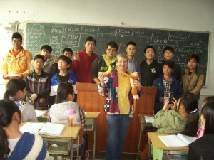 A surprise gift for me, a stuffed monkey and a banana!