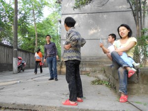 My neighors, waiting outside until they feel safe enough to return.