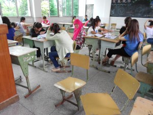 My students have to scramble to other classrooms to find decent chairs to sit in.