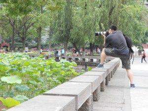 Graduates weren't the only ones interested in the campus' beauty spots.