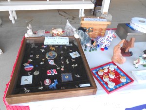 Just a few of my dad's many Democrat items put on display at the fair.