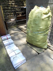 In this bag, my plastic Diet Coke bottles add to this 22 pound sack.  I'm more than happy to donate to the Rivers'  recycling fund.