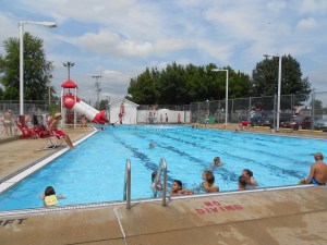 Marshall Community Swimming Pool, open in the summer for those who wish to cool off.