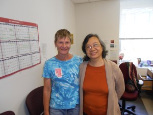 I met with many executives and staff support individuals, including one of my "bosses," Becky Asedillo (regional area representative for Asia) 