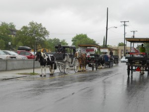 Tourist central in Charleston could include a horse-drawn wagon ride around town.