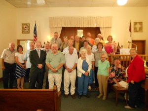 Pastor Paul Newhall with Taylor Ridge members after our service