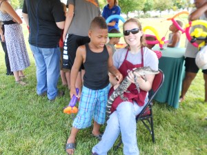 The kids really enjoyed their time with the animals, along with water balloon games and other activities