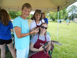 VBS (Vacation Bible School) kick-off at Decatur had the theme of "Weird Animals".  The Decatur Mobile Zoo brought in some interesting reptiles 