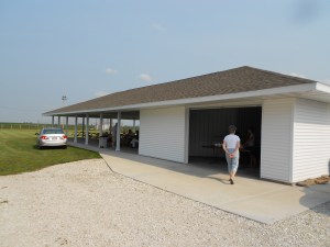 Fairview UMC, in the middle of cornfields, built this picnic shelter for special outdoor events.