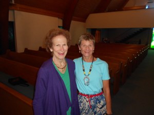 Jayne Hanlin (a Christian Science Monitor Home Forum essayist, such as myself) made a special trip to see my presentation in Carlinville.  We had a lot of catching up to do afterwards! 