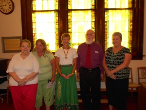 Riverton UMC with Rev. Dixon and members, before services