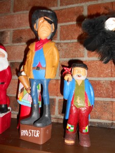 Rooster Cogburn (John Wayne's famous movie character) and a little hobo.