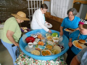 Also included, plenty of fruit and cold salads.