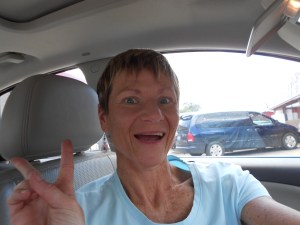 A selfie moment:  "Just 2 more weeks to go!"  