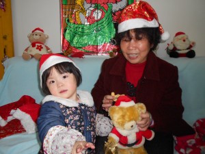 We had one grandma visit with grand-daughter.