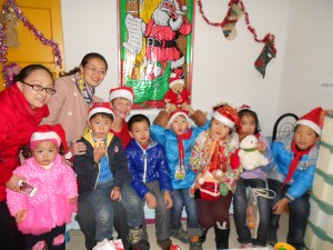 Welcome, kids, to Connie's Christmas house!