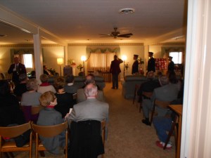 One by one, each of the honor guard saluted my dad my dad.