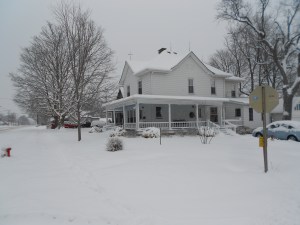 The Wieck House, covered in last week's March 1st snowfall