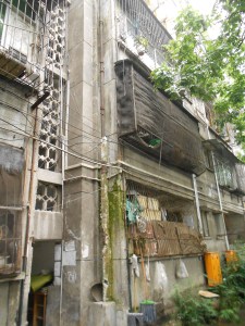 This is my apartment building, where mostly single teachers or teachers and families live. It's the oldest on campus, with leaking water pipes, broken toilets, mold dripping from ceilings and electrical wires dangling. (I'm on the 3rd floor.)