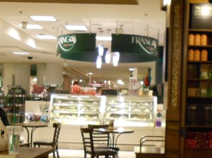 In the basement, we found our Frango mint kiosk, where a buck a mint was purchased and well worth the money. Yum!