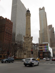 Water Tower, built in 1869, is the oldest water tower in the States. A lone survivor of the Chicago First of 1871