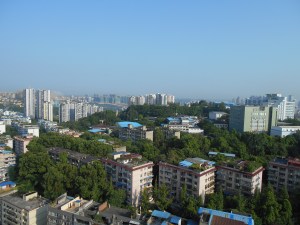 From my balcony, I still can enjoy the views of the city from the 22nd floor. This is the 111 degree weather day. Whew!