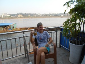 On the 111 degree day, I enjoyed tea along the Yangtze with Denise for her goodbye to Luzhou. She headed off to Inner Mongolia, to her new school, the next day.