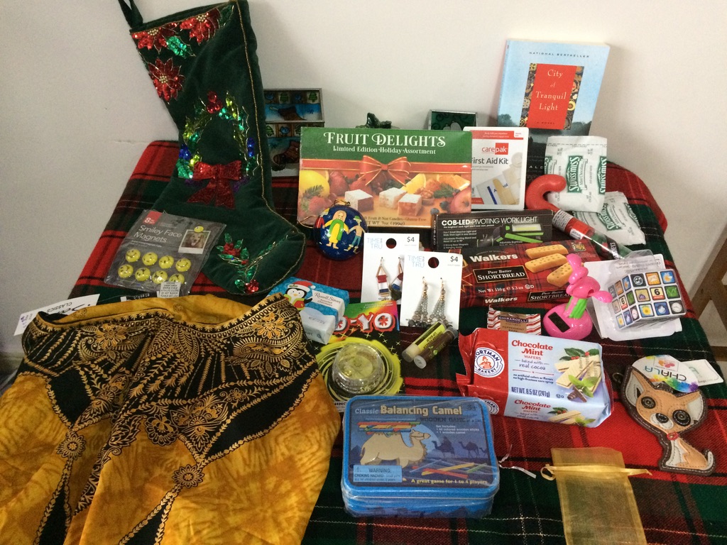 My overseas Christmas stocking is always full.